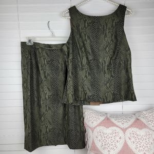 Positive Attitude 2 piece Skirt Set Top And Bottom